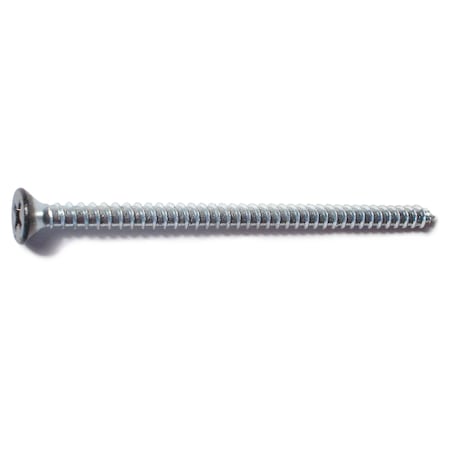 Midwest Fastener Wood Screw, #9, 3 in, Black Steel Flat Head Phillips Drive, 8 PK 79357